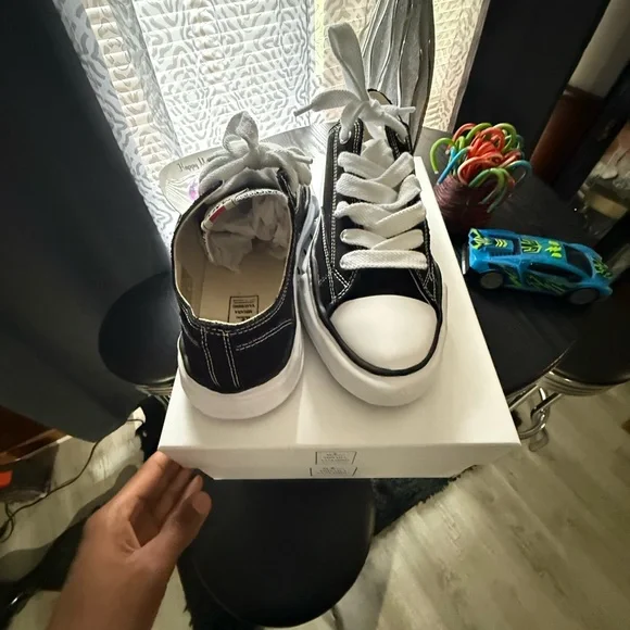 Kids Black and White Sneakers - Picture 2 of 6